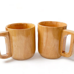 Wooden Twist Agonizing Acacia Wood Tea & Coffee Cup ( Set of 2 ) - WoodenTwist