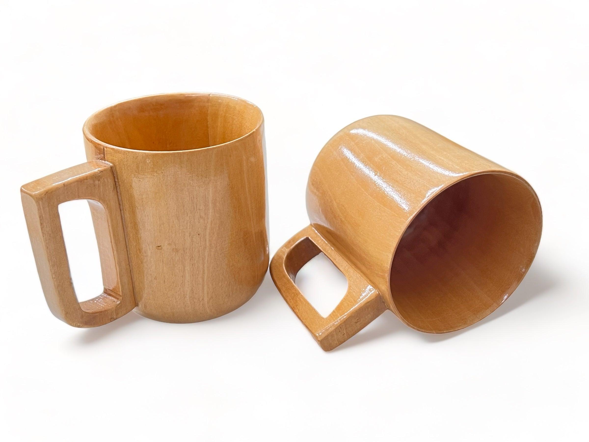 Wooden Twist Agonizing Acacia Wood Tea & Coffee Cup ( Set of 2 ) - WoodenTwist