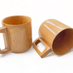 Wooden Twist Agonizing Acacia Wood Tea & Coffee Cup ( Set of 2 ) - WoodenTwist