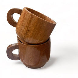 Wooden Twist Modest Acacia Wood Tea & Coffee Cup ( Set of 2 ) - WoodenTwist