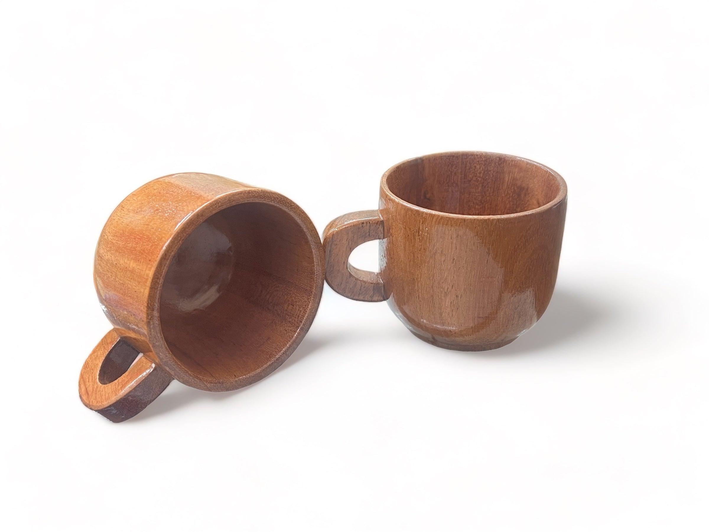 Wooden Twist Modest Acacia Wood Tea & Coffee Cup ( Set of 2 ) - WoodenTwist