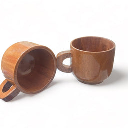 Wooden Twist Modest Acacia Wood Tea & Coffee Cup ( Set of 2 ) - WoodenTwist