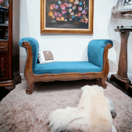 Wooden Twist Fovero Sheesham Wood Bench Couch - side view