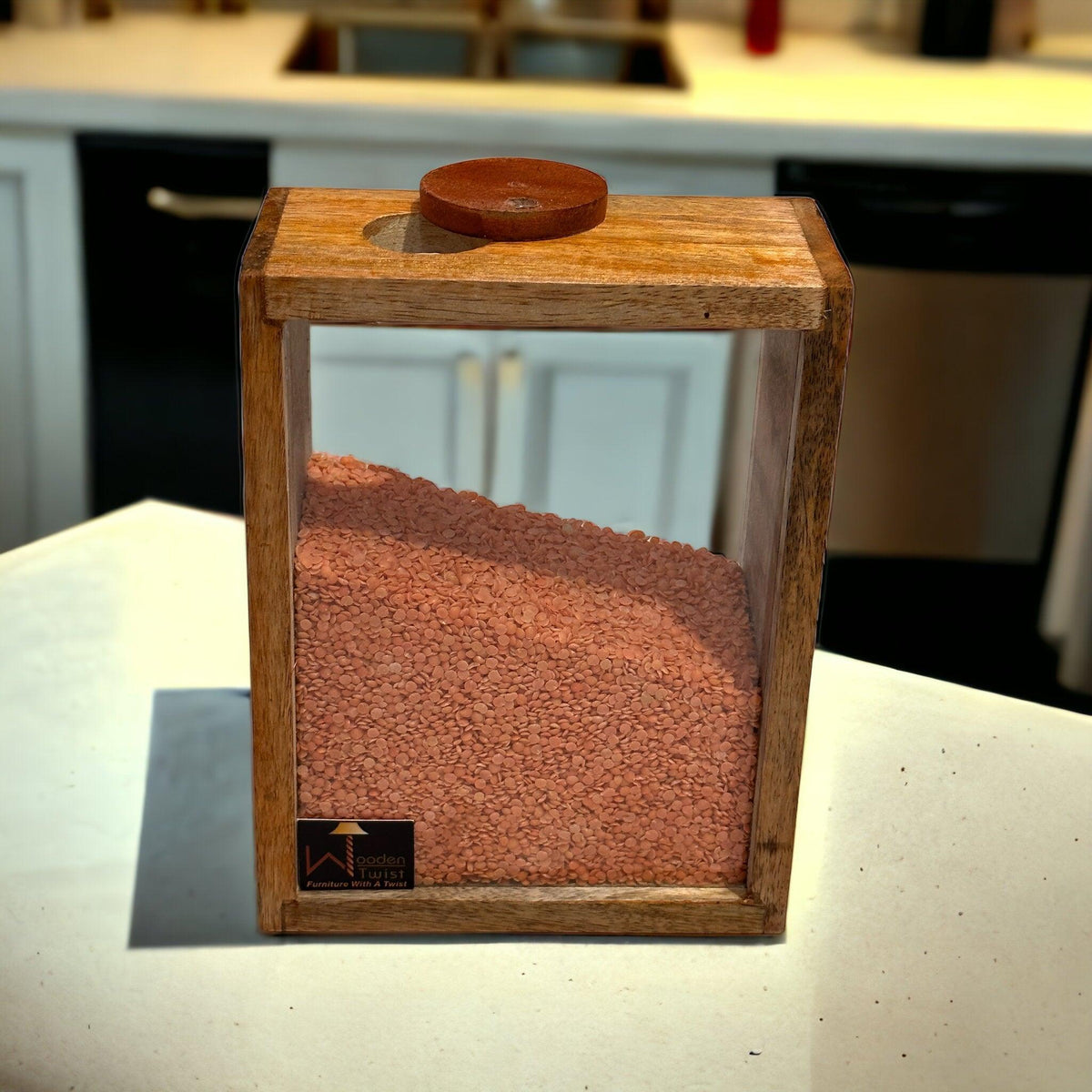 Wooden storage jars for your pantry