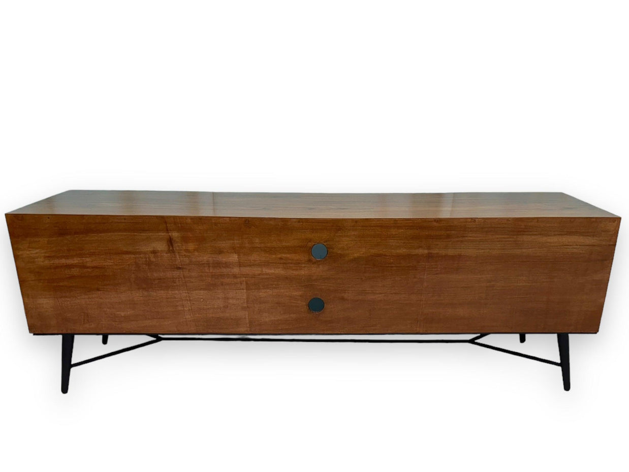 Wooden Twist Mirando Solid Teak Wood TV Unit Cabinet for Living Room - WoodenTwist