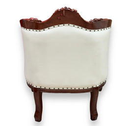 Wooden Handmade Italian Baroque Style Champagne Sofa Set 3+1+1 (Teak Wood) - WoodenTwist