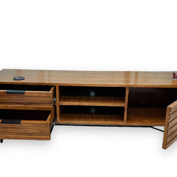 Wooden Twist Mirando Solid Teak Wood TV Unit Cabinet for Living Room - WoodenTwist
