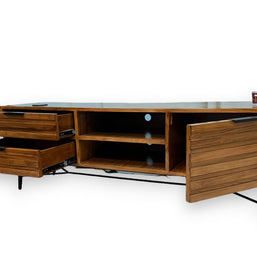 Wooden Twist Mirando Solid Teak Wood TV Unit Cabinet for Living Room - WoodenTwist