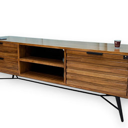 Wooden Twist Mirando Solid Teak Wood TV Unit Cabinet for Living Room - WoodenTwist
