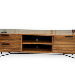 Wooden Twist Mirando Solid Teak Wood TV Unit Cabinet for Living Room - WoodenTwist