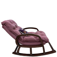 Wooden Rocking Chair Colonial and Traditional Super Comfortable Cushion (Walnut Finish) - WoodenTwist