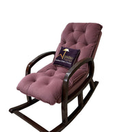 Wooden Rocking Chair Colonial and Traditional Super Comfortable Cushion (Walnut Finish) - WoodenTwist