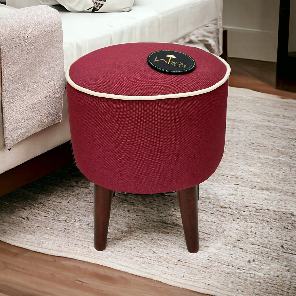 Rope Design Puffy Ottoman