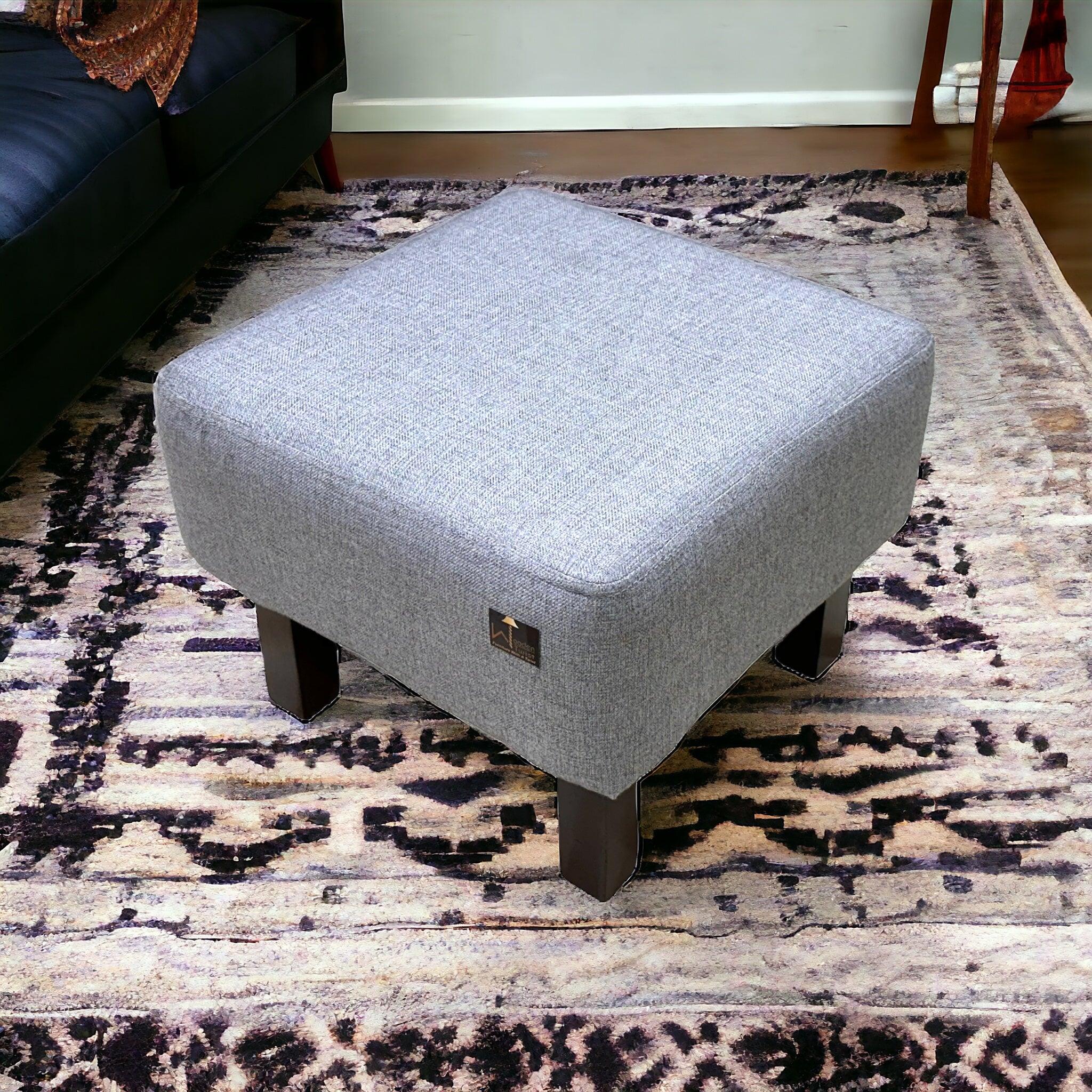 Wooden Twist Ottoman