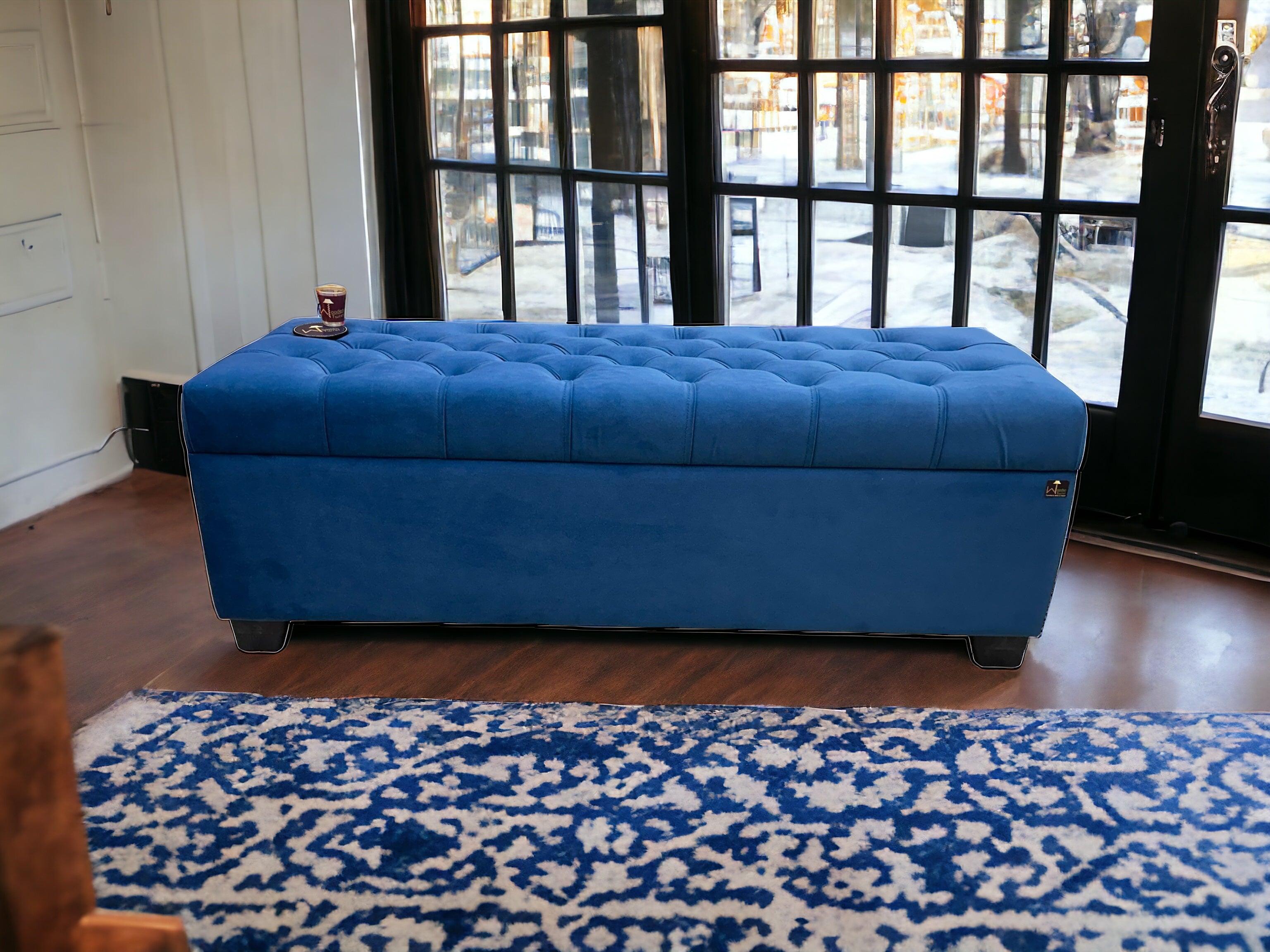 Royal blue deals storage bench