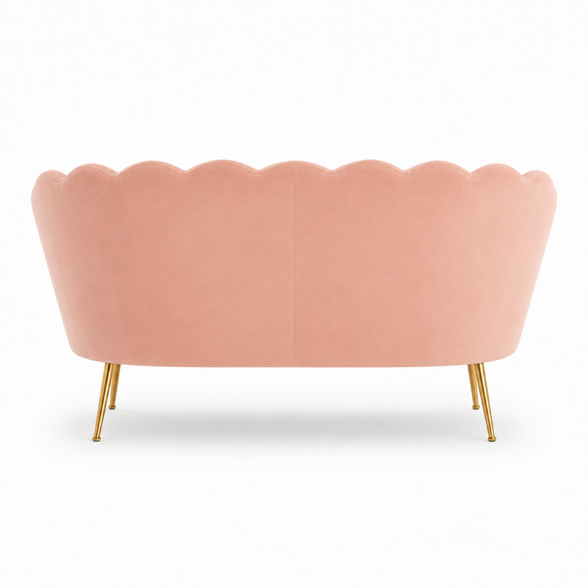 Wooden Twist Terciopelo Flared Arm Solid Wood Metal Legs Velvet Fabric Loveseat Modern Chaise Lounge