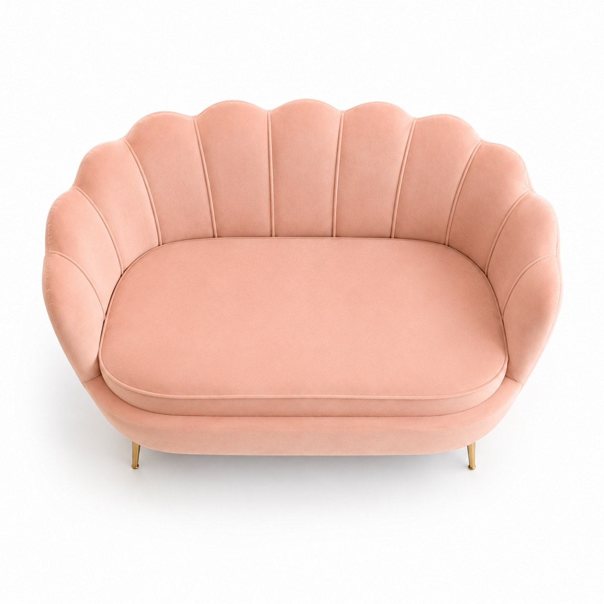 Wooden Twist Terciopelo Flared Arm Solid Wood Metal Legs Velvet Fabric Loveseat Modern Chaise Lounge