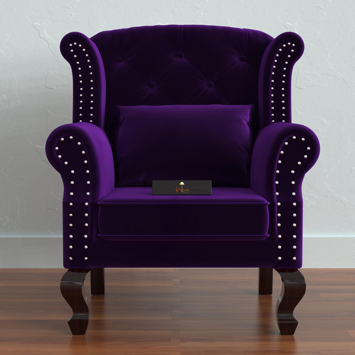Majestic Wing Chair for Living Room/Home/Offices - WoodenTwist