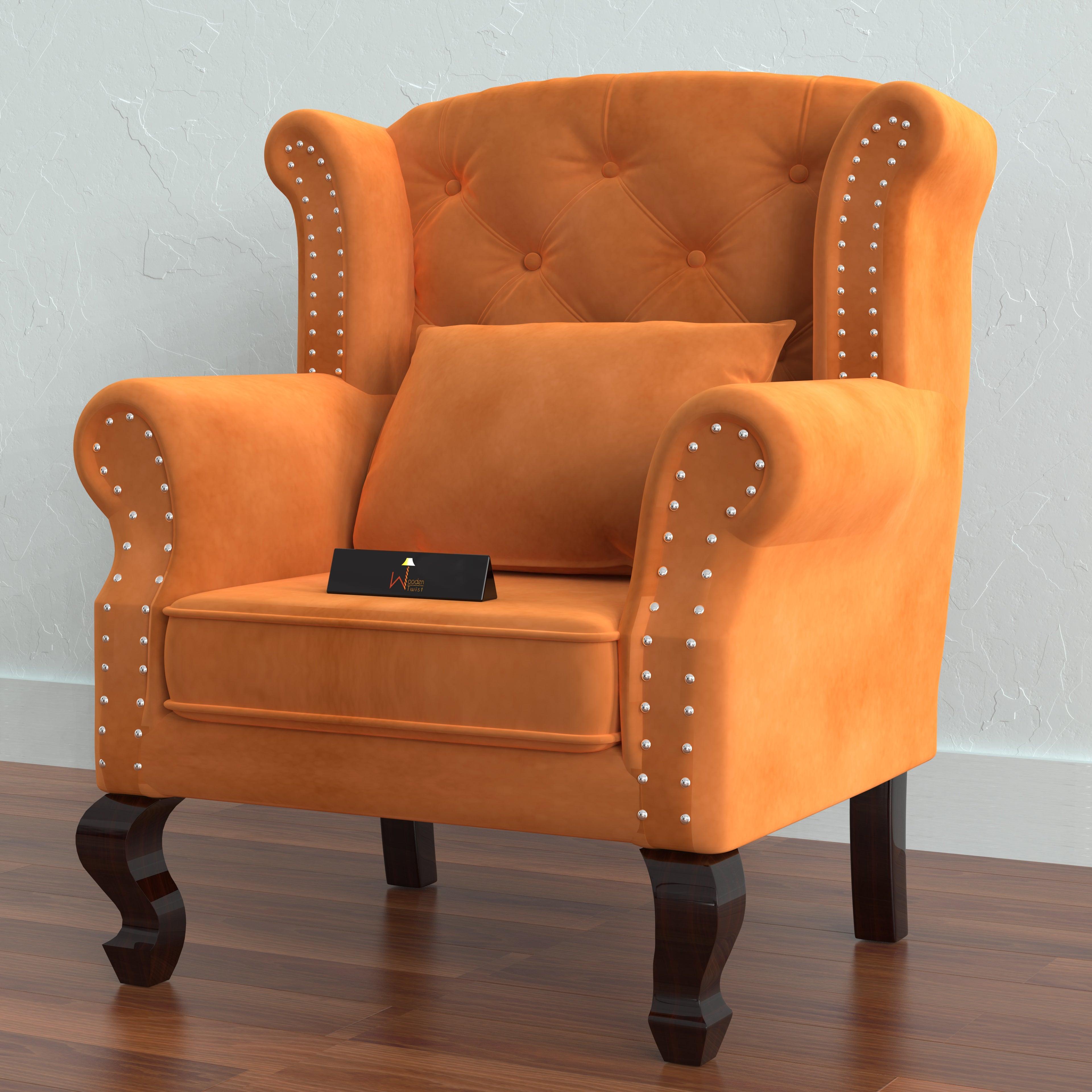 Majestic Wing Chair for Living Room/Home/Offices - WoodenTwist