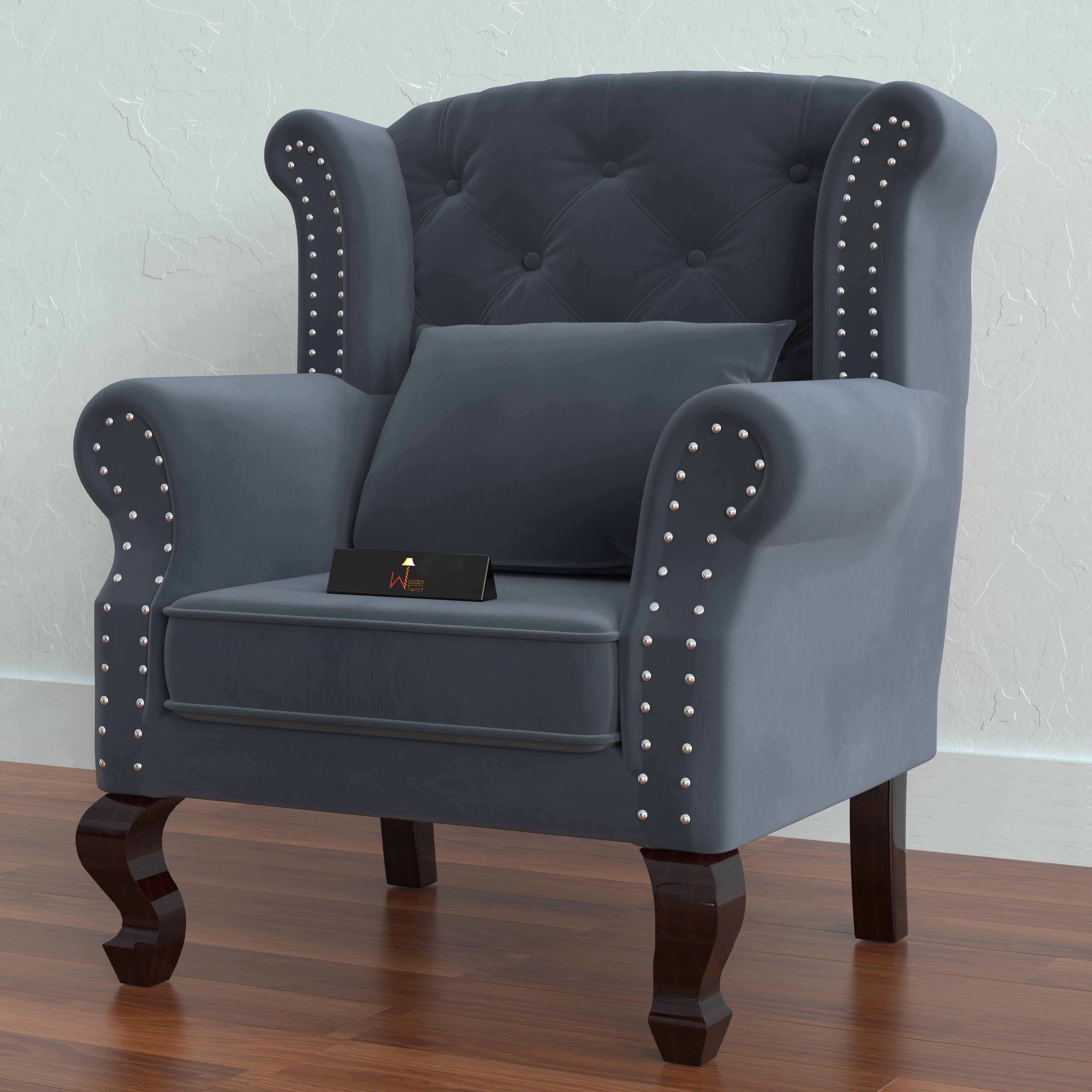 Majestic Wing Chair for Living Room/Home/Offices - WoodenTwist