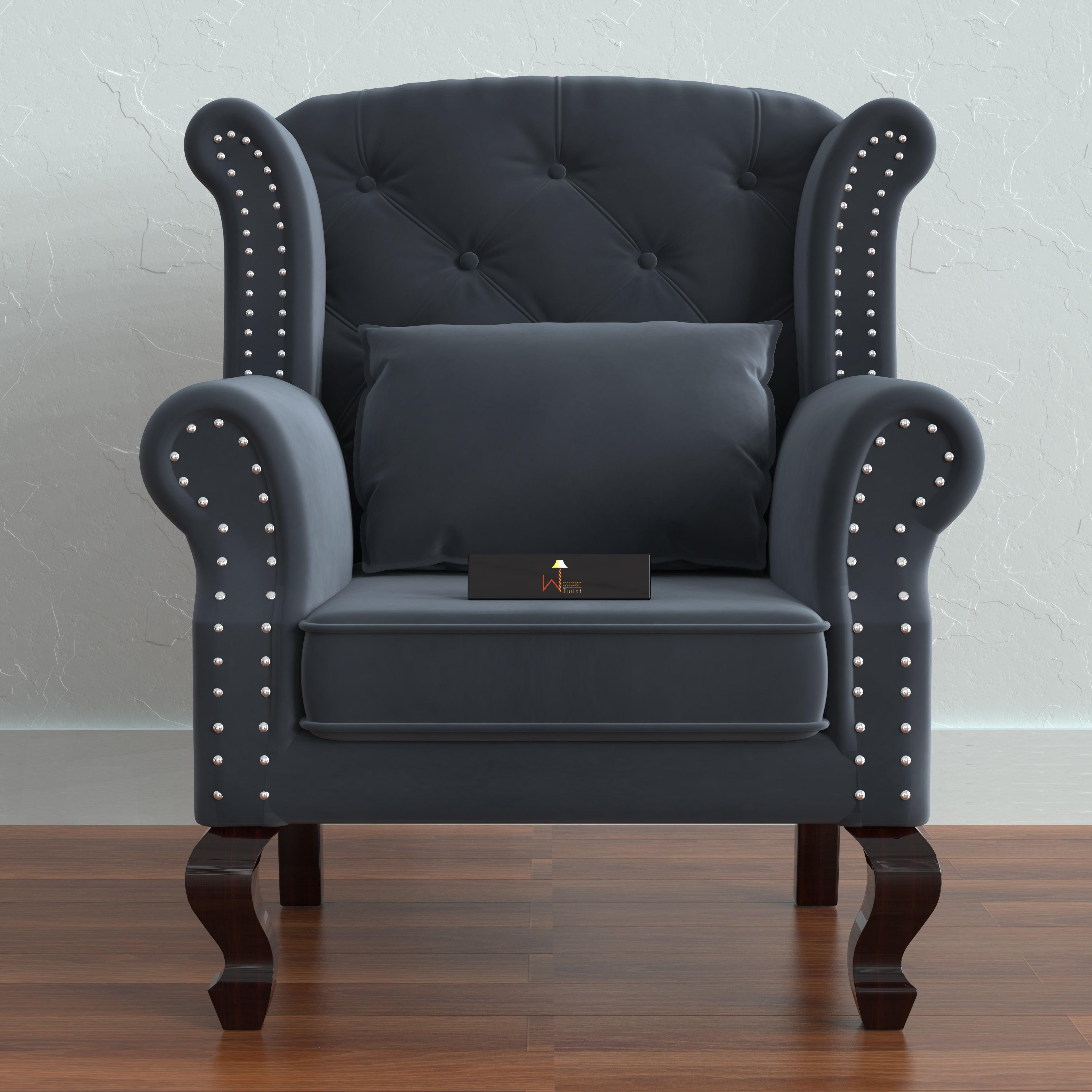 Majestic Wing Chair for Living Room/Home/Offices - WoodenTwist