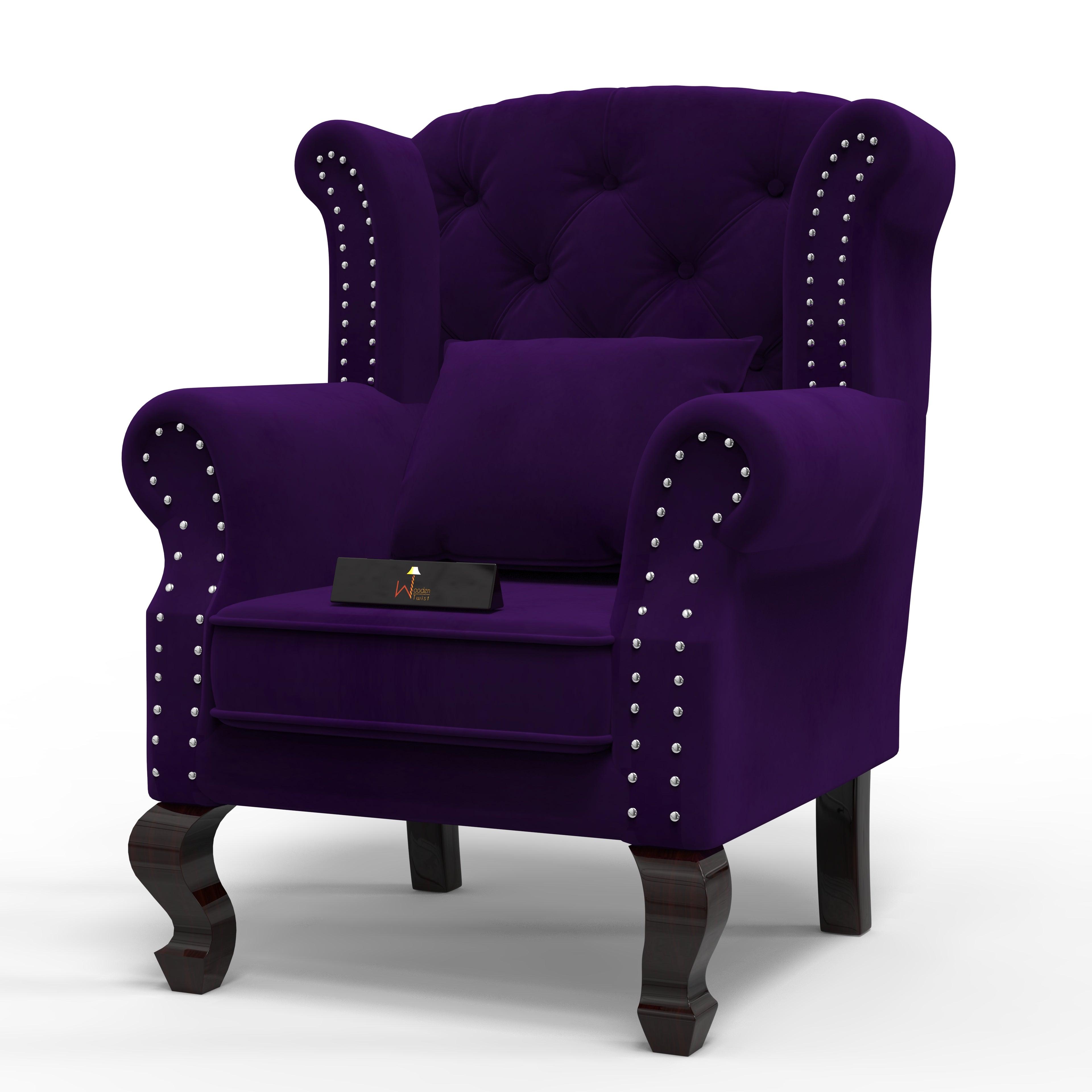 Majestic Wing Chair for Living Room/Home/Offices - WoodenTwist