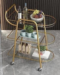 Elegant Golden Trolley Cart