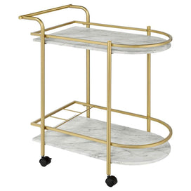 Luxurious Marble Top Serving Cart