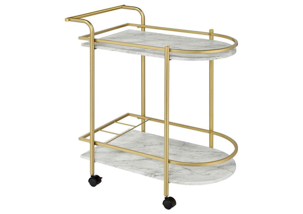 Luxurious Marble Top Serving Cart