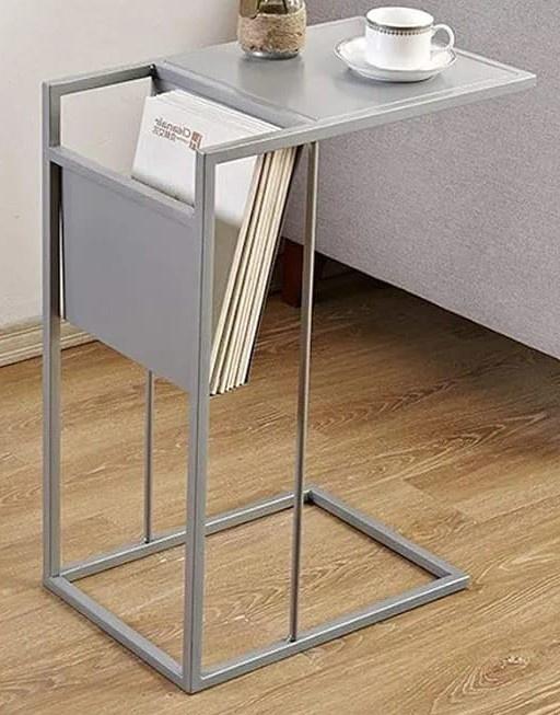 Luxurious Grey Iron Rectangle Side Table - Main Image