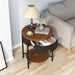 Elegant Iron Side Table with Lamp Stand