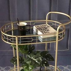 Sturdy Iron Construction Serving Cart