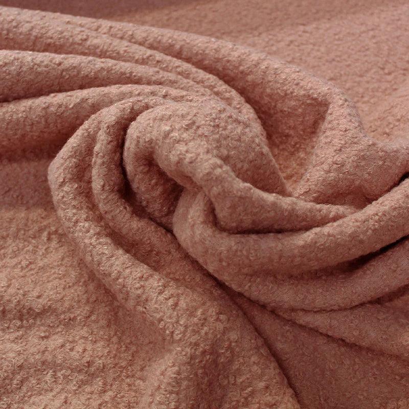 Soft boucle fabric in rose pink