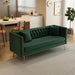 Elegant Black Velvet Modern Sofa