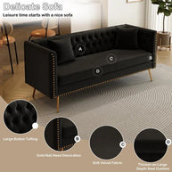Modern Sofa with Soft Fabric and High-Density Foam