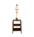 Ronan Wooden Floor Lamp with Brown Base and Jute Fabric Lampshade - WoodenTwist