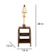 Ronan Wooden Floor Lamp with Brown Base and Jute Fabric Lampshade - WoodenTwist