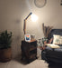 Ronan Wooden Floor Lamp with Brown Base and Jute Fabric Lampshade - WoodenTwist