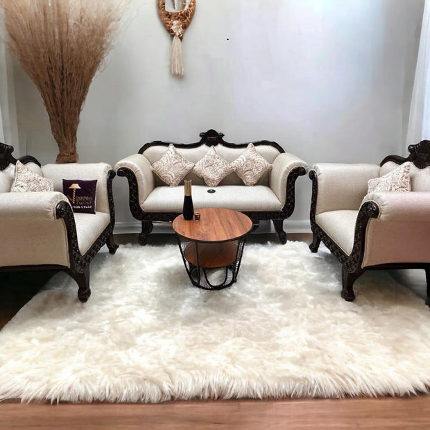 Royal Hand Carved Teak Wood Sofa Set