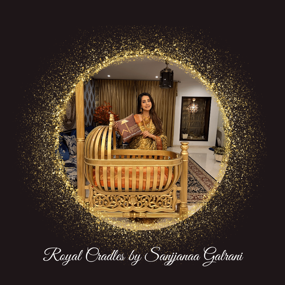 royal wooden cradle by Sanjjanaa galrani