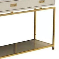 White Console Table with Three Drawers