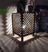 Serge Wooden Floor Lamp with Brown Base and Jute Fabric Lampshade - WoodenTwist