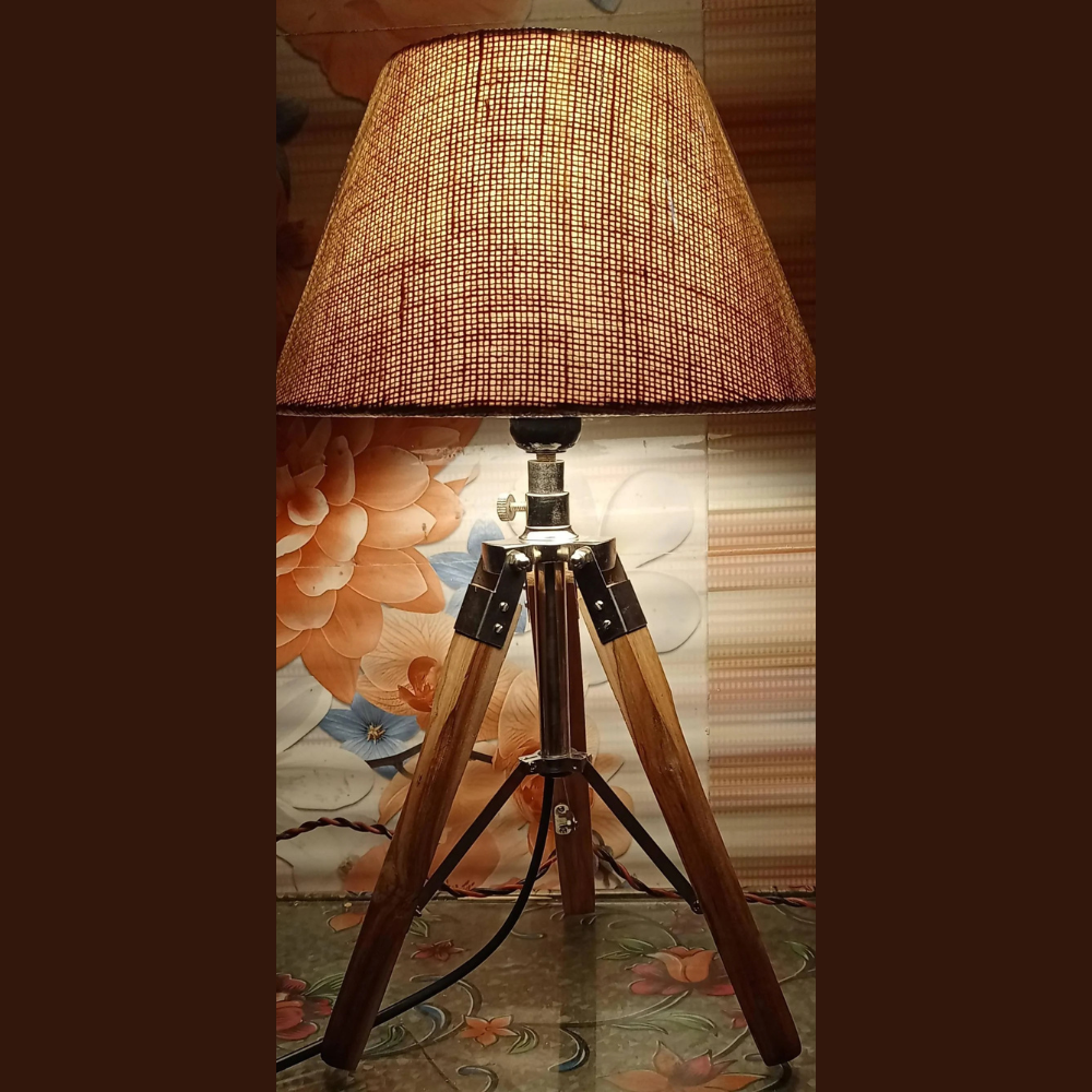 Home Decor Small Desk lamp Tripod Wooden Tripod - WoodenTwist