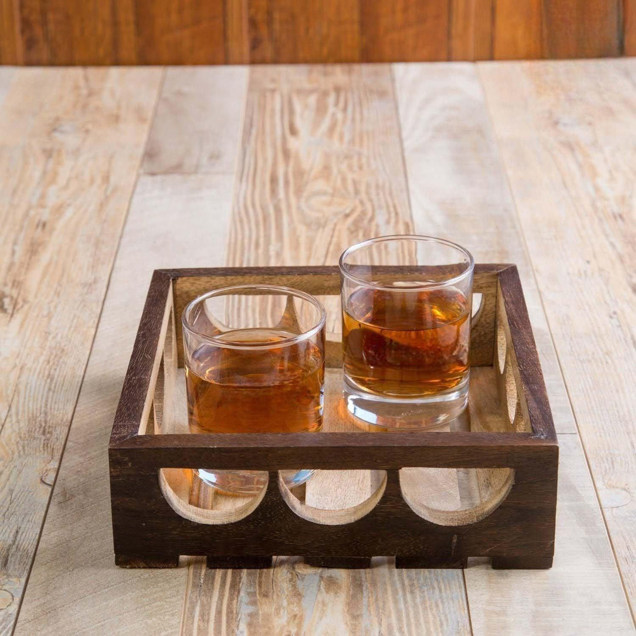 Wooden Twist Urge Fancy Design Solid Wood Carved Serving Tray - Carved Detail