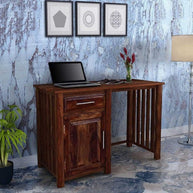Wooden Twist Modern Study Table with Drawer