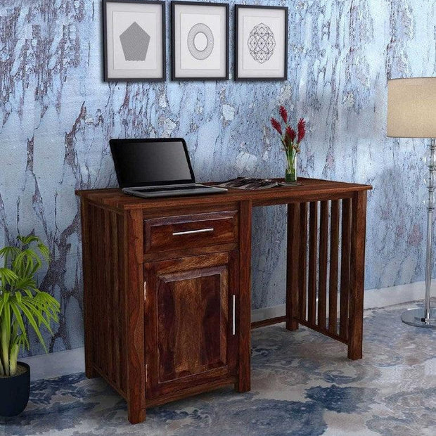 Wooden Twist Modern Study Table with Drawer