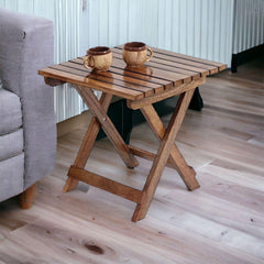 Wooden Twist Mango Wood Side Table