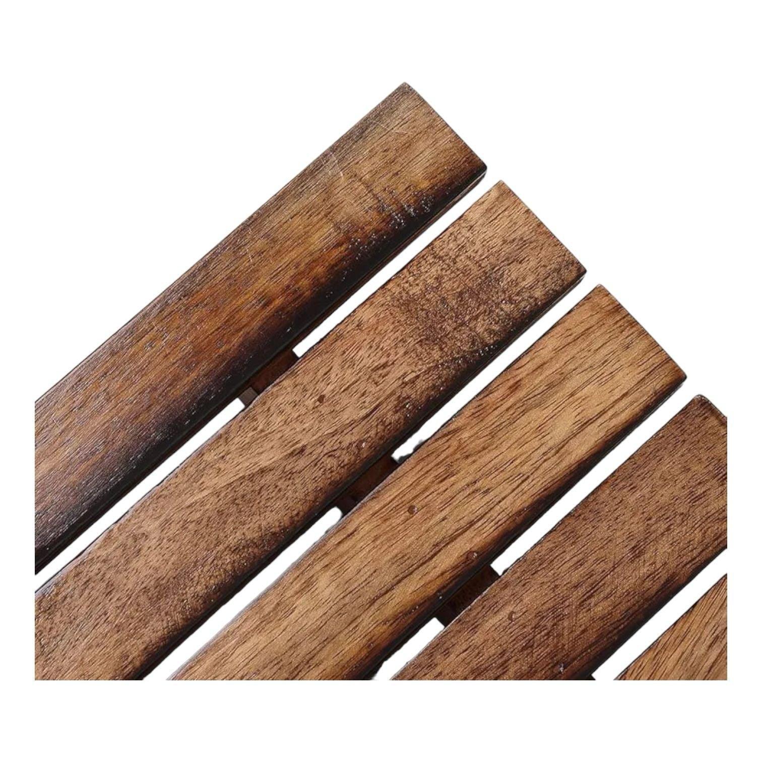 Wooden Twist Modern Contemporary Foldable Mango Wood End Table - WoodenTwist