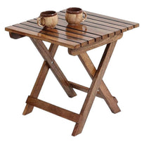 Wooden Twist Modern Contemporary Foldable Mango Wood End Table - WoodenTwist