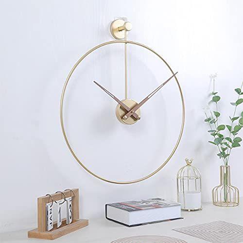 Sleek Golden Wall Clock